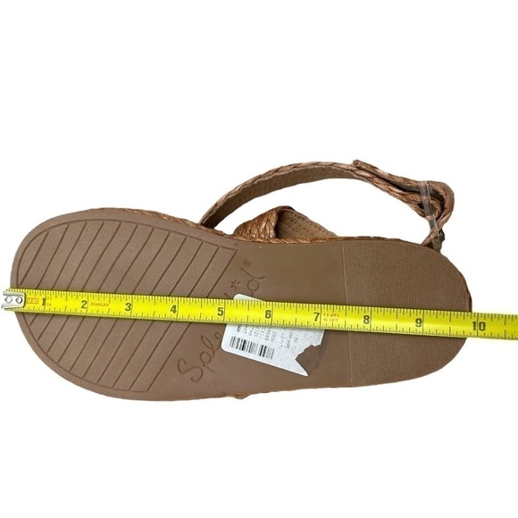 SPLENDID Women’s Persia Raffia Ankle Wrap Leather Flat Sandal Size 6.5 NEW - Picture 9 of 10